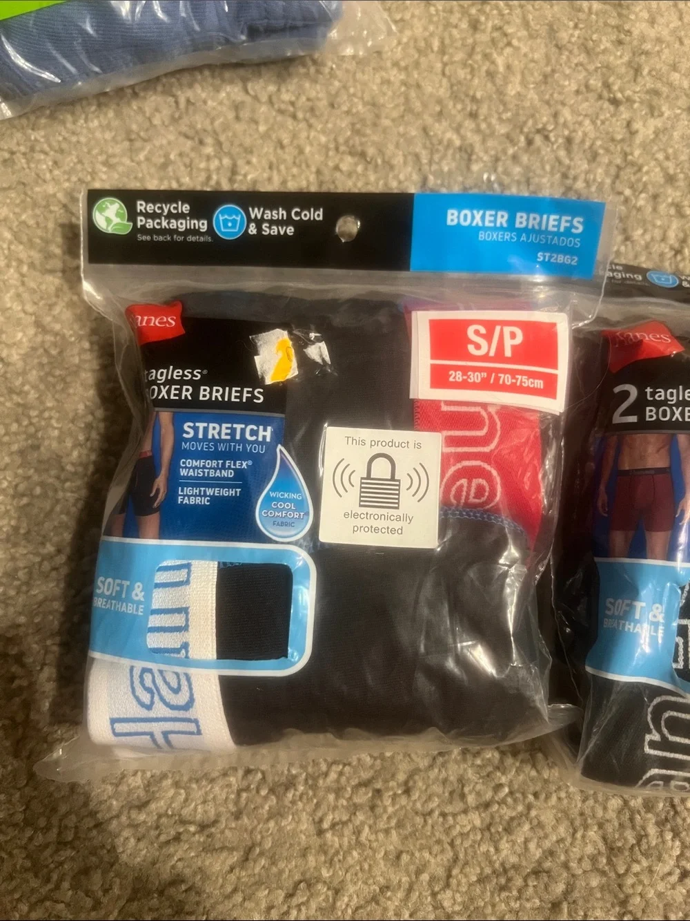 Hanes Men's Boxer Briefs - Black & Red (2-Pack)